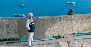 Jean Morris on the Rock of Gibraltar. Jean Morris on the Rock of Gibraltar.
