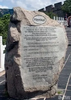 Information stone on the Great Wall of China. Information stone on the Great Wall of China.