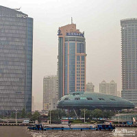Shanghai Port, International Cruise Terminal on Huangpu River in Shanghai. Shanghai Port, International Cruise Terminal on Huangpu River in Shanghai.