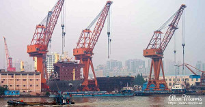 Shanghai Port, on Huangpu River in Shanghai. Shanghai Port, on Huangpu River in Shanghai.