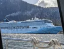 The NCL Spirit at the dock in Icy Strait Point.