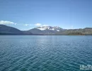 Mountain range at Icy Strait Point, Alaska.