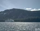 The NCL Spirit at the dock in Icy Strait Point.