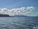 Mountain range surrounding Icy Strait Point.