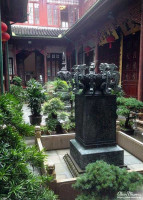 Courtyard garden at the Jade Buddha Temple in Shanghai. Courtyard garden at the Jade Buddha Temple in Shanghai.