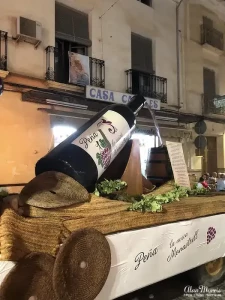 A Bodega float in the parade at the Jumilla wine festival. A Bodega float in the parade at the Jumilla wine festival.