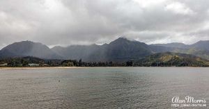 Mountain range near Hanalei Bay