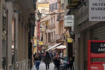 Narrow street in Malaga.