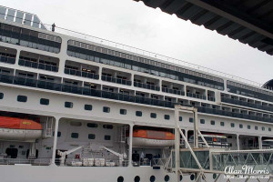 The MSC Lirica in port at Malaga, Spain.