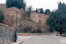 Road leading up to the Gibralfaro Castle in Malaga.
