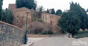 Road leading up to the Gibralfaro Castle in Malaga.