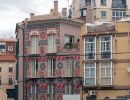 Colourfully painted building in Malaga.