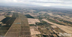 Farmers' fields around Marrakech, Morocco. Farmers' fields around Marrakech, Morocco.