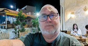 Alan Morris sat outside Marrakech Explorer Foods, in Marrakech. Alan Morris sat outside Marrakech Explorer Foods, in Marrakech.