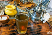 Mint tea at the Marrakech Explorer Foods cafe.