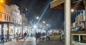 A busy street in the Medina in Marrakech A busy street in the Medina in Marrakech