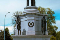 Memorial statue in City Park, Denver, Colorado.