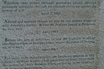 Inscription on the Martin Luther King Jr Monument.
