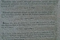 Inscription on the Martin Luther King Jr Monument