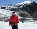 Alan Morris stood on top of the Mendenhall Glacier