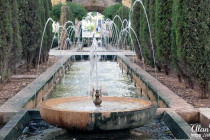 Fountain on the grounds of Hort Dei Rei Park in Palma Mallorca.