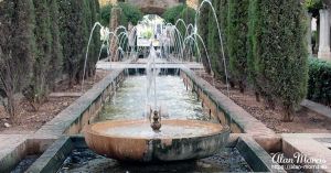 Fountain on the grounds of Hort Dei Rei Park in Palma Mallorca.