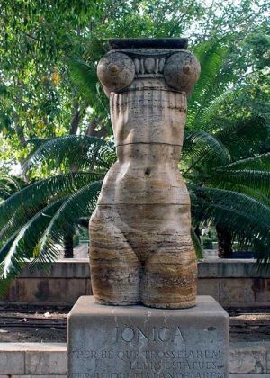 Statue on the grounds of Hort Dei Rei Park in Palma Mallorca.