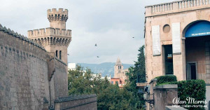 Wall tower at the Royal Palace of La Almudaina in Palma Mallorca. Wall tower at the Royal Palace of La Almudaina in Palma Mallorca.