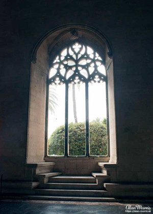 Large window in the Merchants Guild in Palma Mallorca.