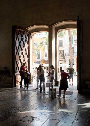 Main doors of the Merchants Guild in Palma Mallorca.