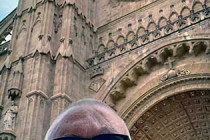 Alan Morris, in front of the Cathedral in Palma Mallorca.