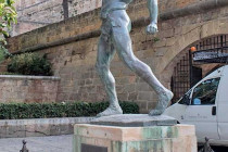 Statue, La Almudaina Palace in Palma Mallorca.