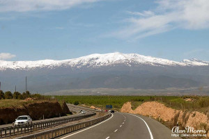Snow capped mountains. Snow capped mountains.