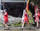 The bride's friends arrive to meet people at the Tribe of the 3 Gorges.