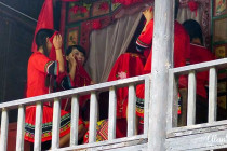 The bride's friends cry because their friend is leaving them to marry.