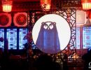 Owl produced by a shadowgrapher at the Sichuan Opera.