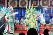 Characters performing in the Sichuan Opera & Folk Art show.