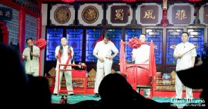 Musicians performing at the Sichuan Opera & Folk Arts show.