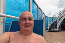Alan Morris sat around a jacuzzi on the Costa Favolosa.