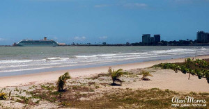 Coastline & cruise port in Ilheus, Brazil Coastline & cruise port in Ilheus, Brazil
