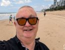 Alan Morris, on Pina Beach at Recife, Brazil.