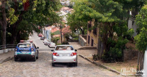 Steep hill leading down into Olinda from the Cathedral. Steep hill leading down into Olinda from the Cathedral.