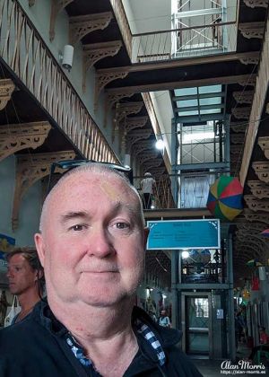 Alan Morris inside the Casa da Cultura, an old penitentiary building in Recife.