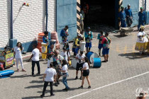 Band at the port in Salvador, Brazil. 