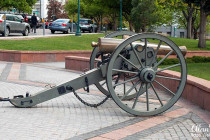 Cannon outside the Denver Capitol building.