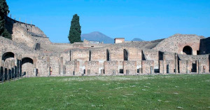 Gladiators barracks in Pompeii, Italy.