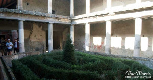 Courtyard of a merchant's home in Pompeii.