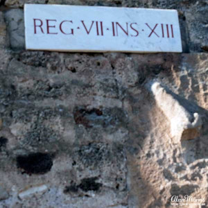 Pompeii street sign.