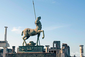 A centaur statue in the Forum at Pompeii.