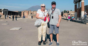 Lynda & Michael in the Forum at Pompeii.